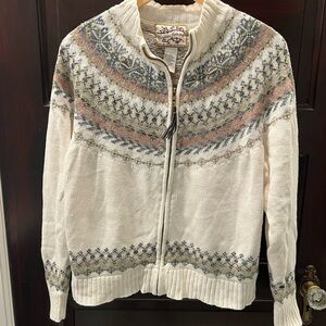 Heirloom Collectible Fair Isle Zip-Up Cardigan
